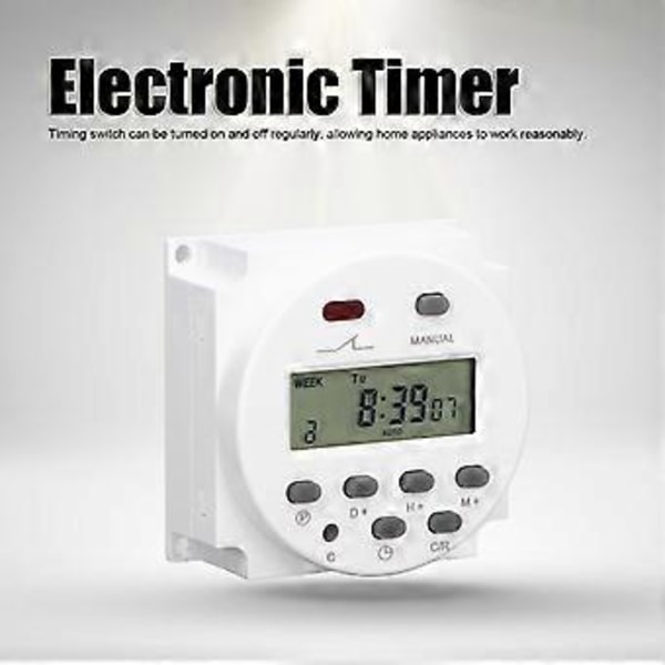 Elektronisk Timer Programmerbar LCD Digital Tidskontroll Relä Brytare 16 På 16 Av Cn101AAC220-240V