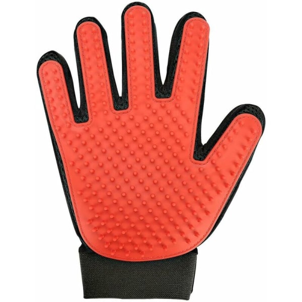 [Opgraderet version] Pelsdyrs-plejehandske - Blid Deshedding-børstehandske - Effektiv pelsfjerner-vante - Forbedret fem-finger-design - Perfe