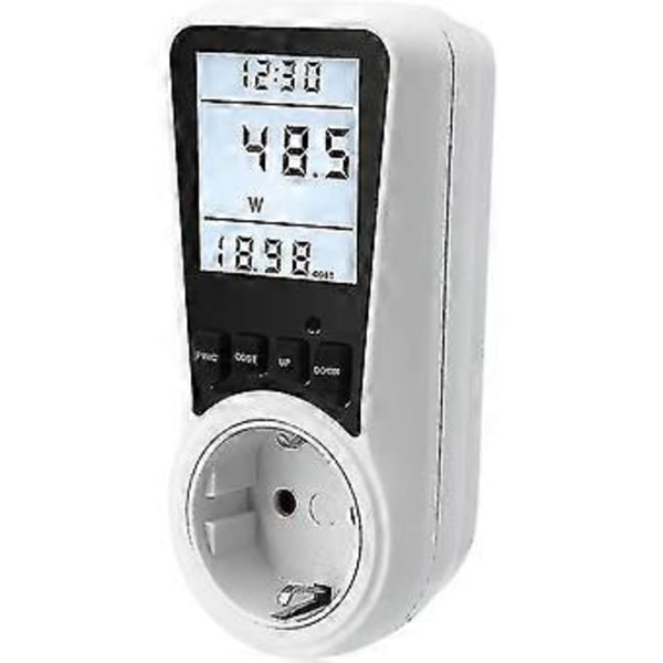 Elmätare för Uttag, Effektmätare, Energikostnadsmätare, Elkostnadsmätare, Effektmätare