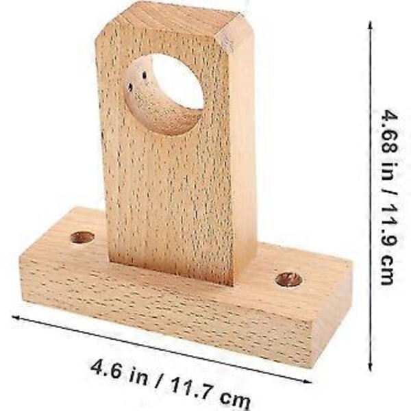 Ändfäste i trä Gardinstångsfäste Draperifäste Garderobsändfäste Garderobsstångshållare Duschdraperitillbehör 3cm [xc]
