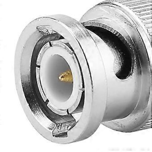 2 stk. BNC hanstik til UHF SO239 PL-259 hunstik RF koaksial adapter kabelstik
