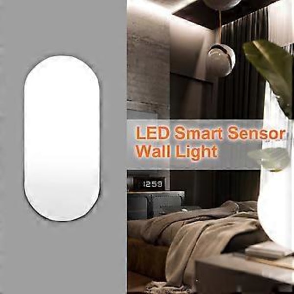 LED Radar Sensor Vegglampe Induksjonsvegglampe Bevegelsessensor Nattlys for Soverom Korridor Trapper Barnerom
