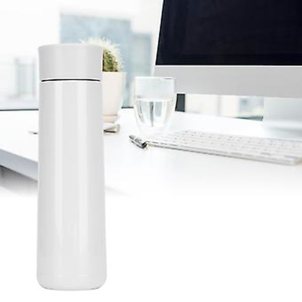 Temperaturdisplay Vakuummugg, 360ml Vit Vakuumvattenflaska Intelligent Vattenflaska Användarvänlig Design