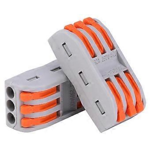48st Kopplingsplint Ledare 3 Positioner Kompakt Orange Flamskyddande Nylon 11-28AWG PCT-2-3