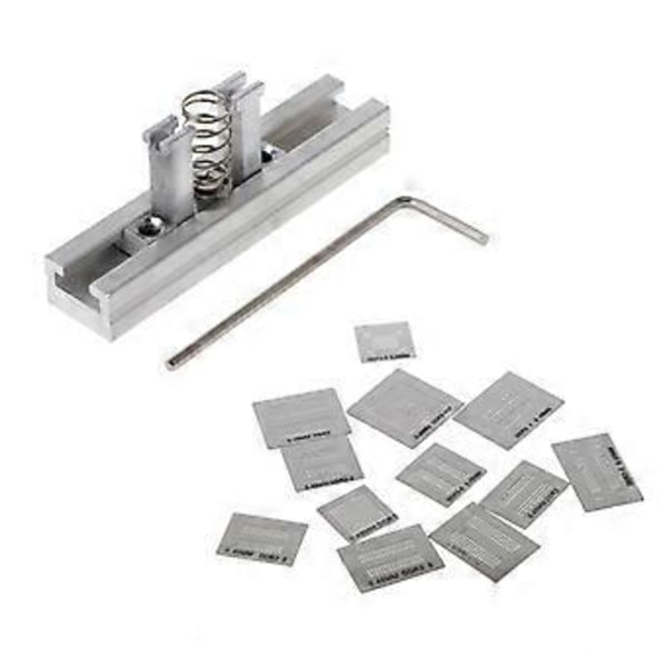 13 kpl/setti Universaali Stensiili Malli Muisti Suoraan Lämmitys BGA Reballing Pidike Jig DDR1 DDR2 DDR3 DDR5 Hitsaus Korjaus Rep