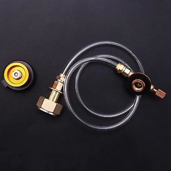 Gasblus Propan Genopfyldningsadapter Flad Cylinder Tank Kobling Container Adapter Til Campingblus, bot