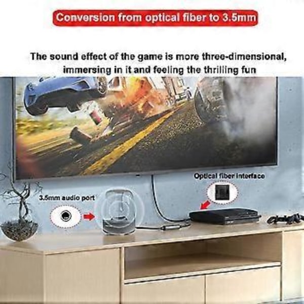 Digitaalinen-analogiseksi äänenmuunninkaapeli, digitaalinen SPDIF/optinen ja koaksiaalinen analogiseksi L/R RCA -äänikaapeli //TV:lle