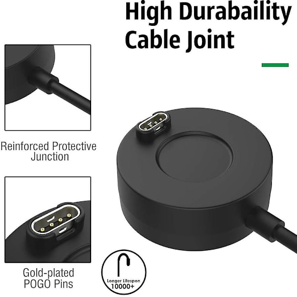 Ladekabel kompatibel med Vivoactive 3/3 Music / 5 / 5s / 5x / 5x Plus / Instinct / Forerunner 935 Kabel Lader Ladestasjon