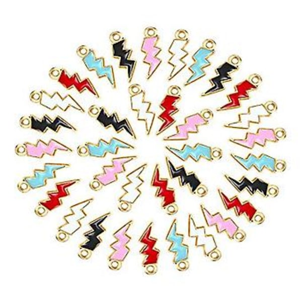 Emalje Flash Form Charms Blandet Farve Emalje Charms Vedhæng Til Armbånd Halskæde Øreringe Vedhæng