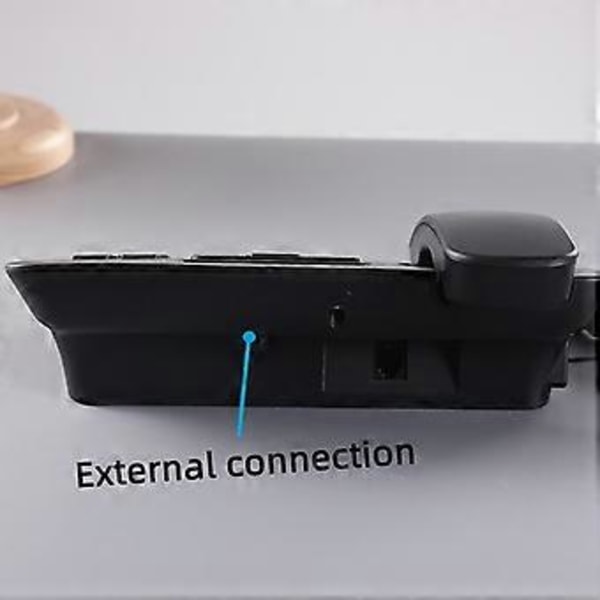 Fasttelefon for skrivebord med store knapper og LCD-skjerm