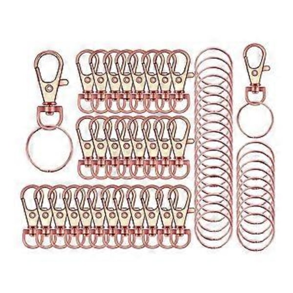 120 st Nyckelring Krok Clip DIY Nyckelring Delade Ringar Nyckelbricka Nyckelringar Nyckelkedja Nyckel Hänge Ring Rostfritt Stål Ring