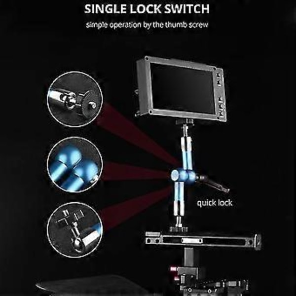 Yelangu 11 Tum Magic Articulated Arm Magic Arm Rig Huvud För Montering av Monitor Videolampa Dslr Kamera