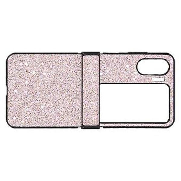 Flip Skärm Telefonskal Slitstarkt Perfekt Passform Glitterdesign Lätt att Rengöra Skydd för Oppo Find N2 Flip Rosa