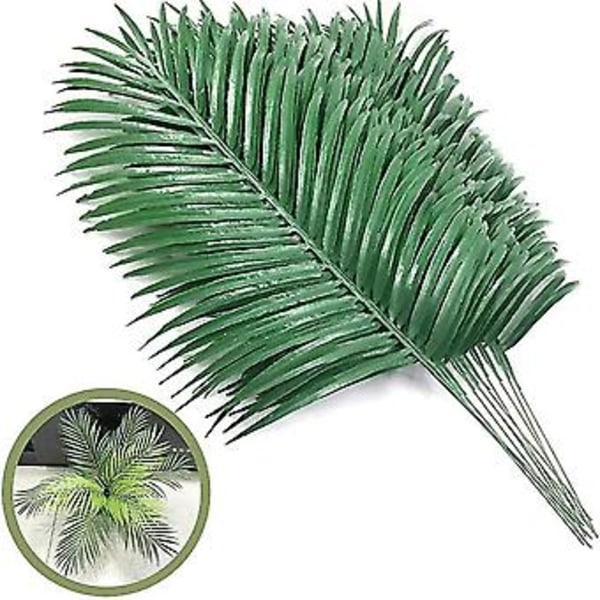 18 stk. Kunstige Palmer Blade Planter Falske Palmer Grene Tropiske Store Palmer Blade Grønne Planter Til