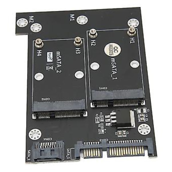 SATA Adapter, Adapterkort Dobbelt MSATA Adapterkort Harddisk Læser Tidstestet Holdbarhed
