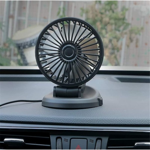 Battery Operated Fan, 5V USB Port Mini Clamp Fan Car Cooling Fan for Dashboard Desk Fan Suction Cup Fan