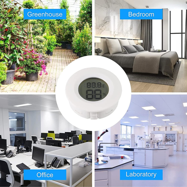 4x Mini LCD L Termometer Temperatur Fuktighetstestare Hygrometer För Kylskåp