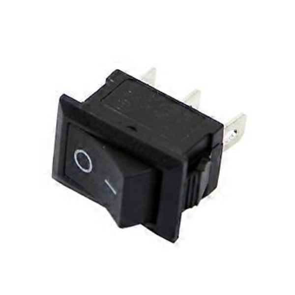 Terminal Snap-in På-Av Båtbrytare Svart Vippströmbrytare 3-Pin AC 6A/250V 10A/125V