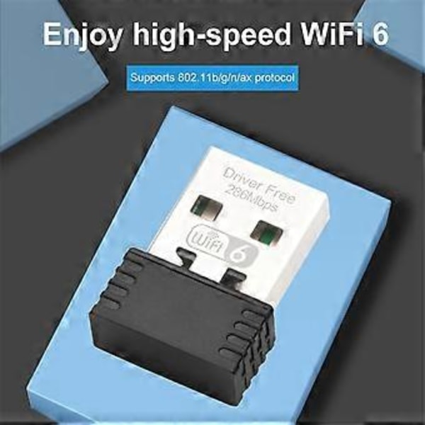 10 stk. USB WiFi-adapter Trådløst nettverkskort Lan-kort 2,4 GHz Driverfri WiFi6-mottaker 802.11ax for PC Bærbar PC Win 7 8 10 11