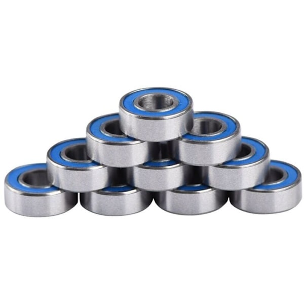 10 kappaleen pakkaus kaksinkertaisesti suojattuja miniatyyrikuulalaakereita 5 x 11 x 4 mm
