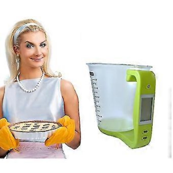 Köksmätkopp Våg LCD Digital Display För Bakning Te Vägning Kaffe-Röd-Röd