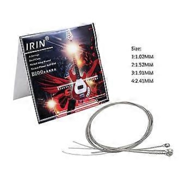 1,02 mm - 2,41 mm 4 Strenget Basstrengsæt Instrumenttilbehør Reservedel