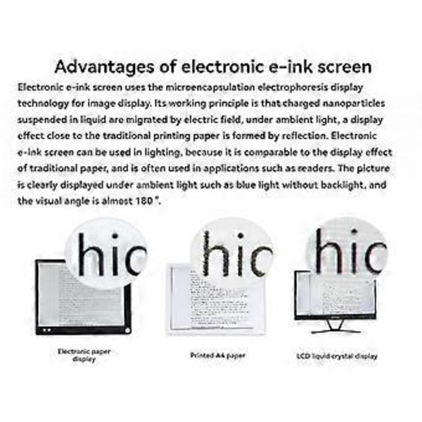 2.13 Tommer Blækskærm Elektronisk Papir Elektronisk Prisskilt Display Skærm 250x122pixel SPI Eink Rå Display