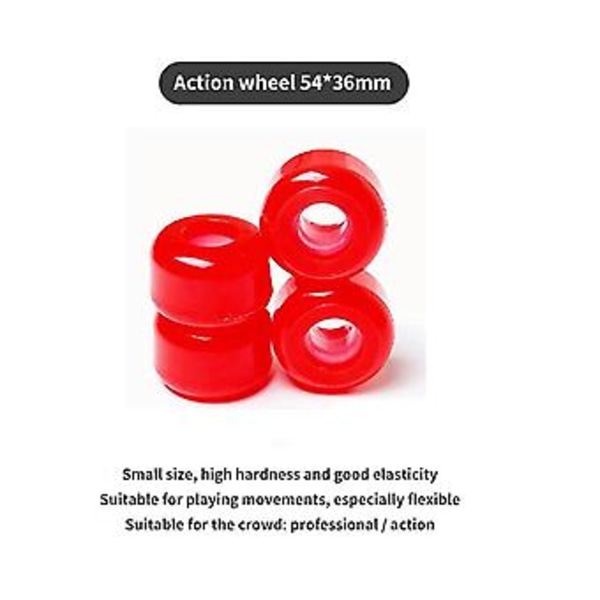 4 stk/sett Sboard Hjul 54mmx36mm 82a Hjul Stunt Sboards Downspeed Pu Hjul, rød