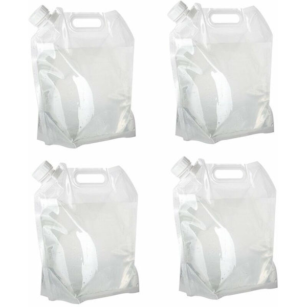 Utomhus 5L självgående camping rese bärbar hink vattenpåse ridning bergsklättring hopfällbar vattenkokare dricksvattenförvaring vattenpaket 4