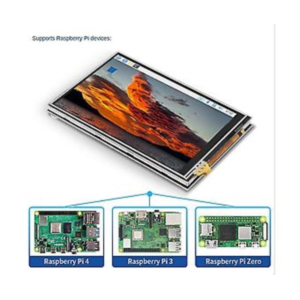 3,5 tums skärm för 4b 3b+ pekskärm 450x320 Lcd Spi Ive med pekpenna