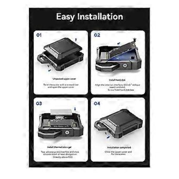 SSD Kabinet M.2 NVMe SSD Kabinet USB 3.2 Gen 2 10Gbps 2230 Eksternt SSD Drev Kabinet