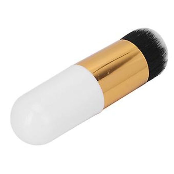 Foundation Makeup Brush Profesjonell Kosmetisk Flytende Blandings Blush Flytende Pudderbørste for Daglig Sminke Hvit Gull