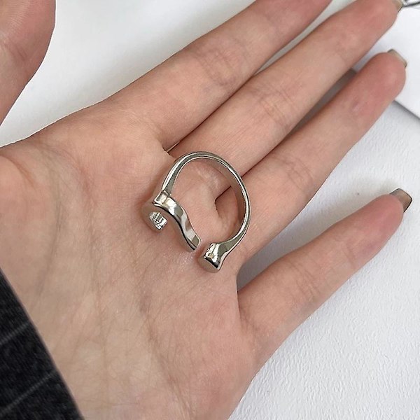 Vintage Gotiska Frågetecken Utropstecken Ringar Justerbar Kreativitetssymbol