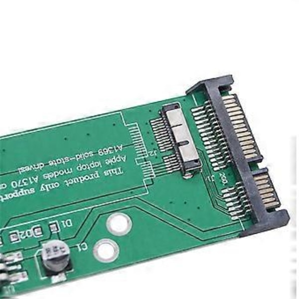 SSD - SATA -muunninkortti 2010 2011 6+12 Pin A1369 A1370 A1375 A1377 Vihreä