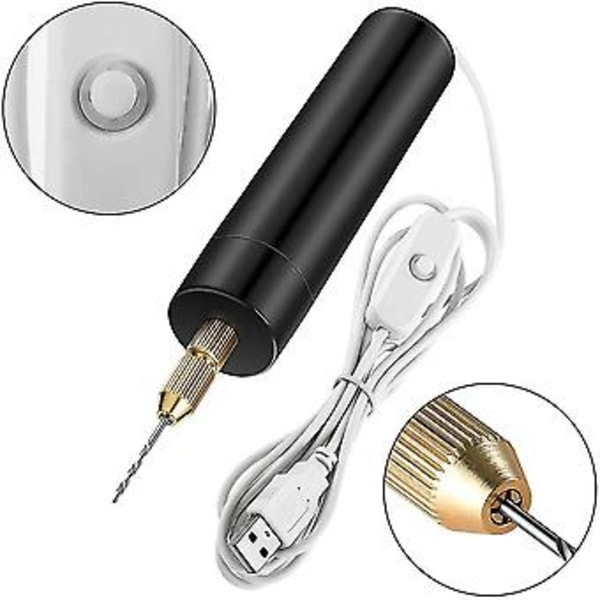 Elektrisk Harpikssæt, inkl. Øjeskruer, Twistbor, Værktøj, Elektrisk Mini Til DIY Ke