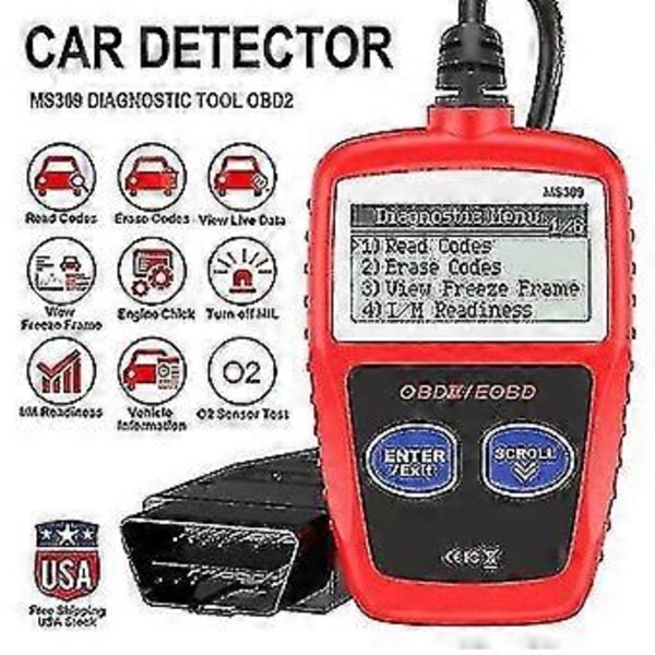 Bil Diagnostik Detektor Fordons Obd Kodläsare Obd2 Scanner Kontrollera Motor Fel Verktyg