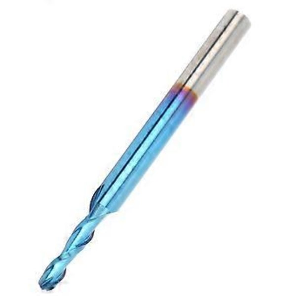 2-Fløjtet Spiral Kuglenæse Fræser Router Bit Fræsefræser 3.175mm Skaft Universal til 3D Gravering