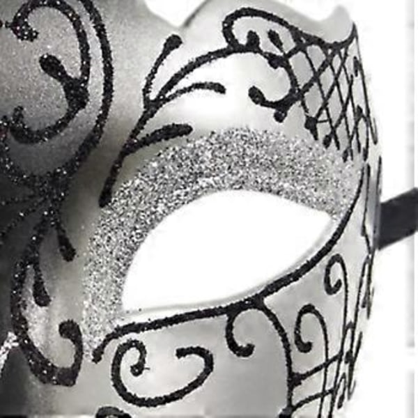 1 Pakke Gutter Maskerade Masker Karneval Party Bind for Øynene Nye Karneval Kostymer Sexy Partydekorasjoner Sølv