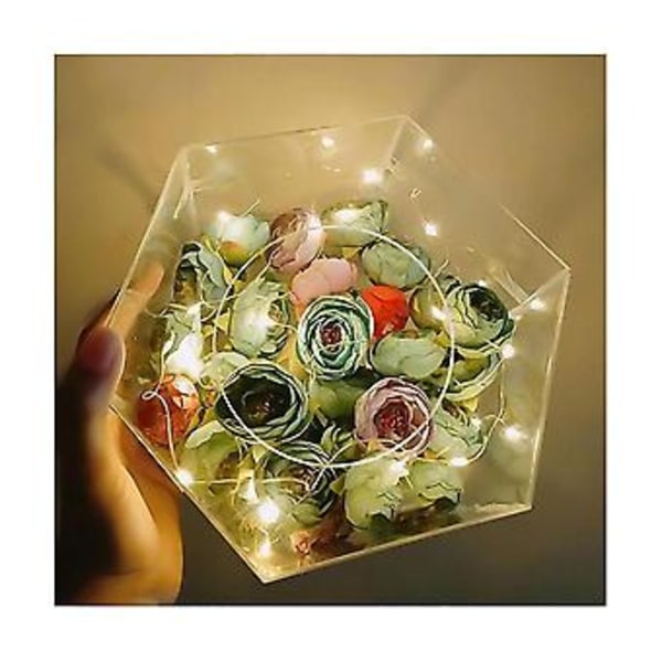 Akryylinen kakun esittelyalusta kuusikulmainen kakkutarjotin DIY-kakku alusta pohja kirkas kakku D