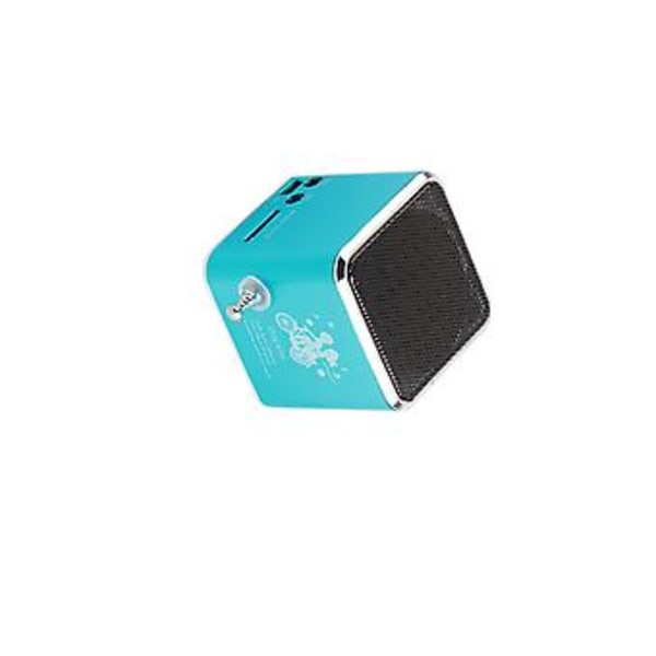 Mini Bluetooth-kaiutin Kirkas Ääni 4 Painikkeen Muotoilu Näyttö FM-Radio Langaton Kannettava Bluetooth-kaiutin Sininen Bluetooth-versio