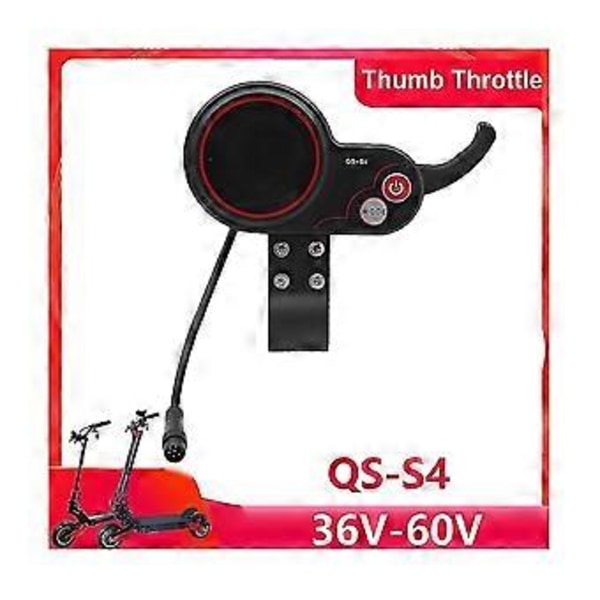 Qs-s4 36v-60v Tumgas LCD Display Mätare För Zero 8 9 10 8x 10x Elscooter 6pin Display
