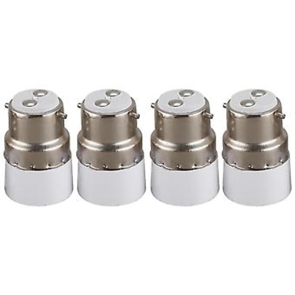 Ac B22 til E14 Base Sokkel Lampe Pære Adapter H 4 stk