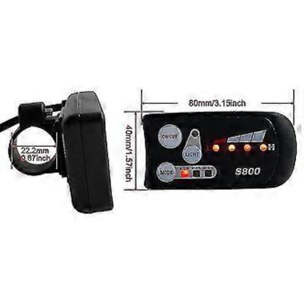 Elektrisk Cykel 36v48v S800 Led Lcd Meter Kontrolpanel Display_gave Fra G-g