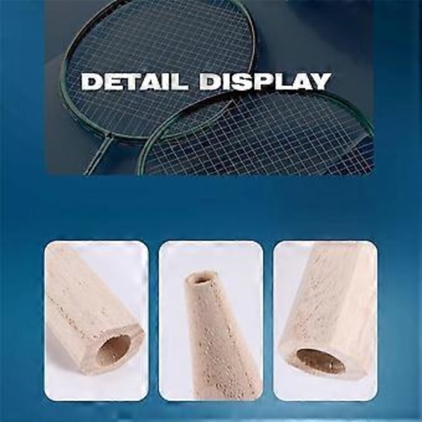 2 st Badmintonracket Handtag Trä Badmintonhandtag Reparation av Badmintonracket, G6
