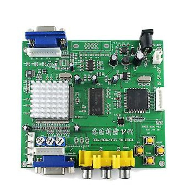 Spill Cga///rgb Til Vga Utgang Hd Video Konverteringskort For Spillmonitor Til Crt Lcd Pdp Projektor