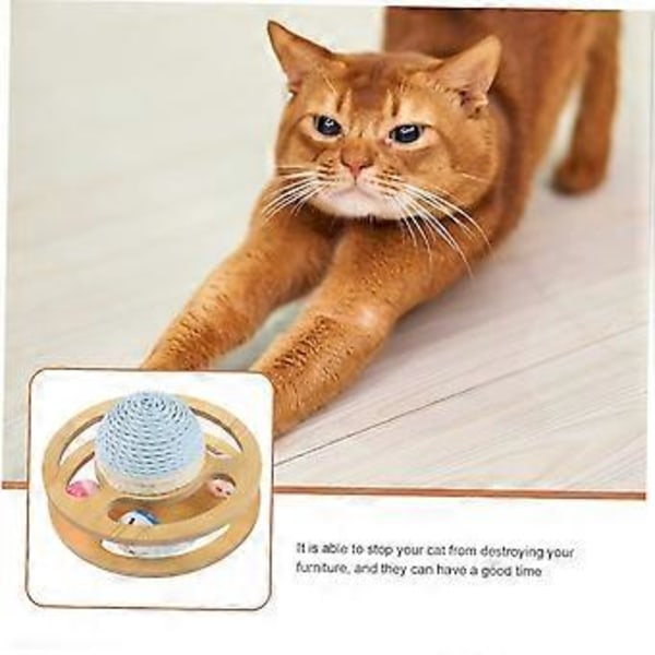 Sisal Skivspel Leksak Golv Kattunge Klösbräda Katt Klösboll Katt Klösbräda Kattställ -A