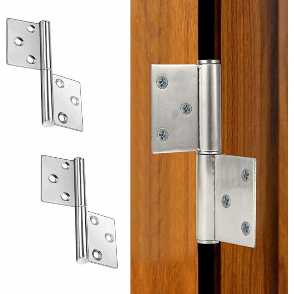 Pack of 4 Stainless Steel Hinges Connector Door Hinge Sturdy Hinges Door Hinge with 6 Holes Piano Tape Stainless Steel Strong and Robust for