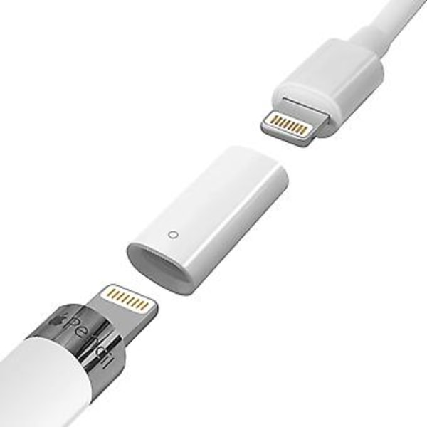 2 stk. Opladningsadapter Kompatibel med Apple Pencil, Light-ning Kabel Konverter
