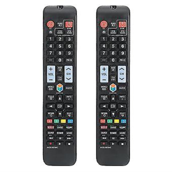 2 stk. Multifunksjon Stor Knapp TV Fjernkontroll for Samsung A59-00784C Fjernsyn