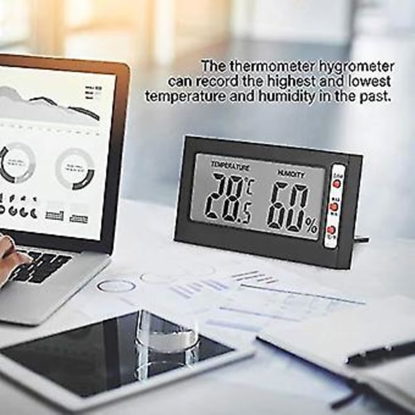 LCD Digital Temperatur Fugtighedsmåler Mini Digital Termometer Hygrometer Sensor Mini LCD Hygrometer Til Hjemmekontor Have Drivhus